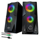 Altavoces Juegos De Pc Escritorio, Estéreo 2.0 Rgb, Al...