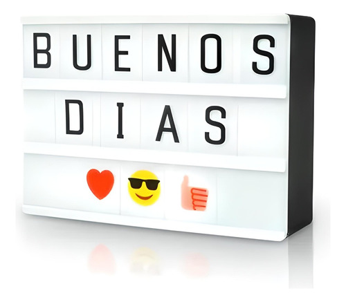 Letrero Luminoso Led Tipo Cine Letras Números Emoji Vintage