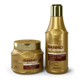 Kit Especial Banho De Verniz Forever Liss Com Shampoo 300ml 