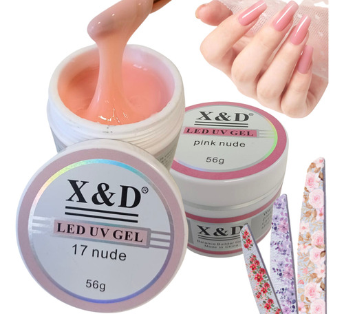 Kit 2 Gel Xed Para Alongamento De Unhas 56g Manicure Unha