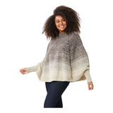 Tricot Feminino Blogueiras Poncho Grosso Inverno Frio Tr9749