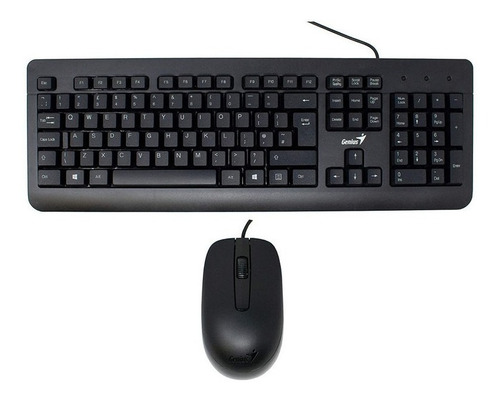 Kit Teclado Y Mouse Para Pc Genius Km 160 Con Cable Usb