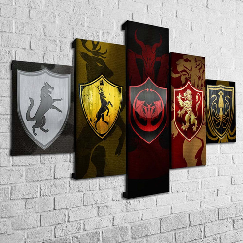 Cuadro Decorativo Game Of Thrones Moderno Poliliptico Casas