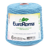 Barbante Euroroma Colorido 0901- Azul Piscina N.6 1kg