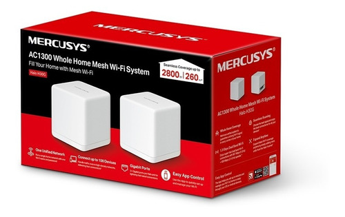 Roteador Mercusys Ac1300 Wifi Mesh Dualband Halo H30g-2-pack