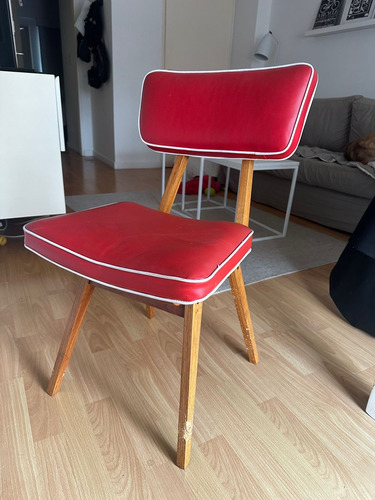 4 Silla  Americanas Vintage  Madera. Venta Por Unidad