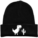 Gorro Lana Dinosaurio Google Vintage Tv Estampado Urbanoz