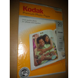 Kodak Premium Photo Paper 20 Sheets 4x6 Pulgadas Pack 
