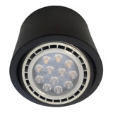 Aplique Plafon Redondo Movil Para Ar111 Led Blanco / Negro