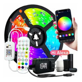 Led Fita Led 5050 Rgb Ip20 De 10 Mts+fuente Y Control Wifi D