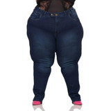 Calça Jeans Plus Size 2 Botões Elastano Lycra Tam 58 E 60