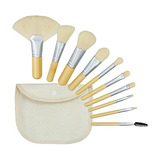 Set De Brochas De Maquillaje De Bambú T4b Mimo, Tamaño Viaje