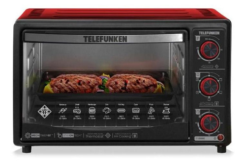 Forno De Bancada Elétrico Telefunken 30l E350c Vermelho 220v