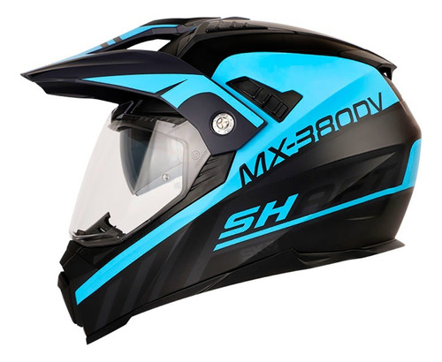 Casco Shaft Mx380 Multiproposito Certificado Doble Visor