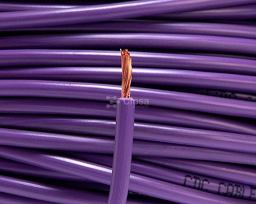 Cable Flexible Automotriz Calibre 14 Morado Rollo 30 Mts