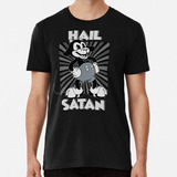 Remera Hail Satan Vintage Cartoon Algodon Premium