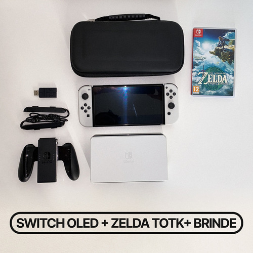 Nintendo Switch Oled + Zelda Totk + Brindes