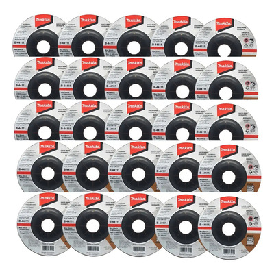 Disco Abrasivo Desbaste Inox 4-1/2 X 7/8 25 Pz Makita B44111 Color Gris