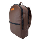 Mochila Matera Porta Notebook Eco Cuero Equipo Para Termo Mate Impermeable Color Marron The Mate Spot