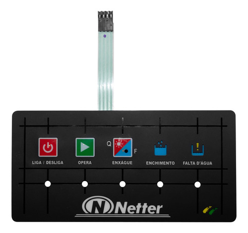 Membrana Teclado Painel Lavadora Louças Netter Nt-100 Nt-210