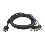 Cable De Vídeo Vga Hd-15 A 5 Bnc Rgb Para Monitor Hdtv