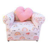 Sillones Infantiles Kit Con Almohadón Corazón Reversible