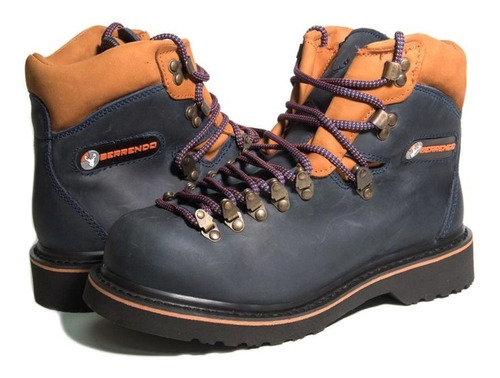 Bota Para Campismo Berrendo Modelo 0140 Azul Barro