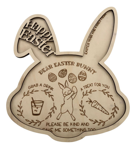 Bandejas Para Golosinas R Easter Bunny De Madera 6019