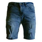 Bermuda De Jean Para Hombre Short Pantaloneta  20%off