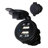 Cargador Toma Usb Doble Para Embutir Auto 12v 1a Y 2.1a