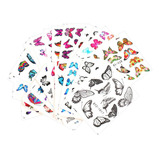 30 Piezas Coloridas Mariposas Pegatinas De Arte De Uñas