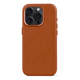 Funda Cuero Backcover Con Magsafe iPhone 15 Pro Decoded Café