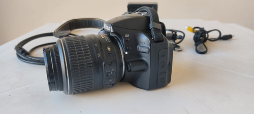  Nikon D3200 Dslr Cor  Preto +lente+cartão+caos