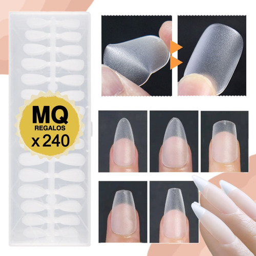 240 Tips Matte Uñas Postiza Profesional Pre Limadas Press On