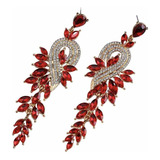 Aretes Cristal Austriaco Multicolor Elegantes Fiesta Largos