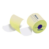 10 Rollos Papel Térmico 80x70 Color Amarillo Impresora 80mm