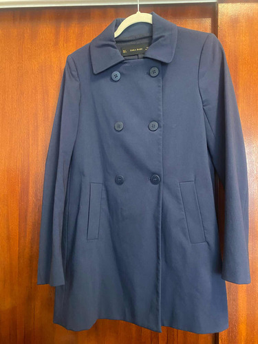 Trench (tapado) Azul - Zara Talle S