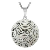 Dije Medalla Ojo De Horus + Cadena Importado Único Joyería 