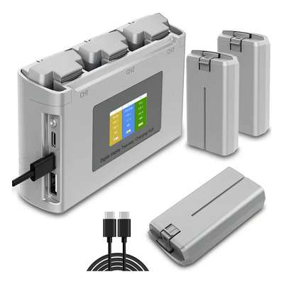 Artman Cargador Múltiple Lcd Más 3baterías Para Dji Mini 2 SE 5V | Meses sin interés