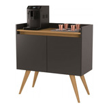 Aparador Buffet 2 Portas Preto Mel Gold Primus