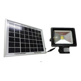 Reflector Recargable Con Sensor Y Panel Solar 20 W