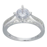 Anillo De Plata S925 Circón Y Micro Circones + Caja Terciope