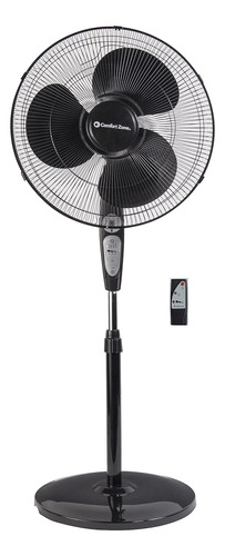 Comfort Zone Ventilador De Pedestal De 18  Negro Czst181rbk