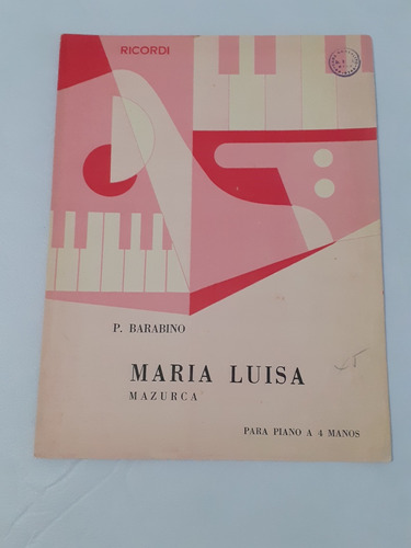Maria Luisa Mazurca P. Barabino Piano - Partitura