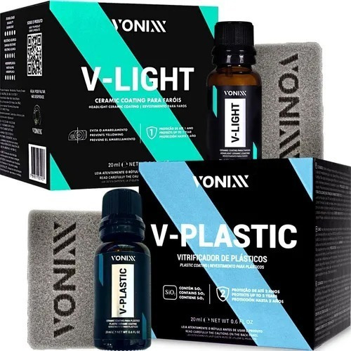 V Light + V Plastic 20ml Vitrificador Farol Plastico Vonixx