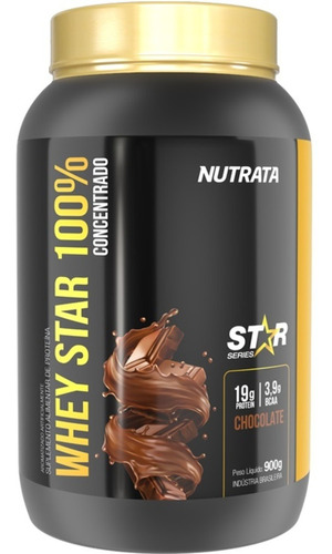 Whey Protein Star 100% Concentrado Suplemento 900g - Nutrata