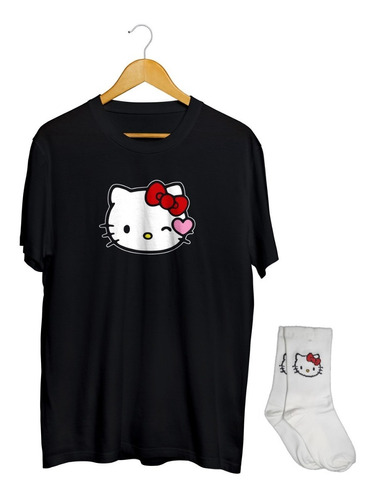 Playera Y Calcetas Anime Hello Kitty Corazon Kawaii Gatita