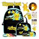 Juego De 12 Mochilas De Dibujos Animados De Anime Pokémon Pi