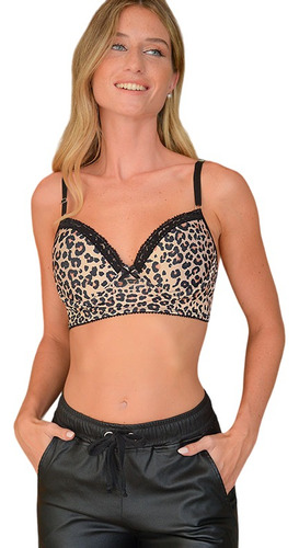 444 - Tiento Conjunto Bustier Taza Soft Con Tanga Less