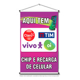 Banner Chip E Recarga De Celular 33x50cm